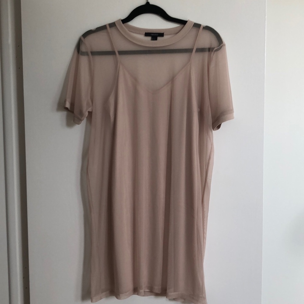 Mesh t-shirt dress
